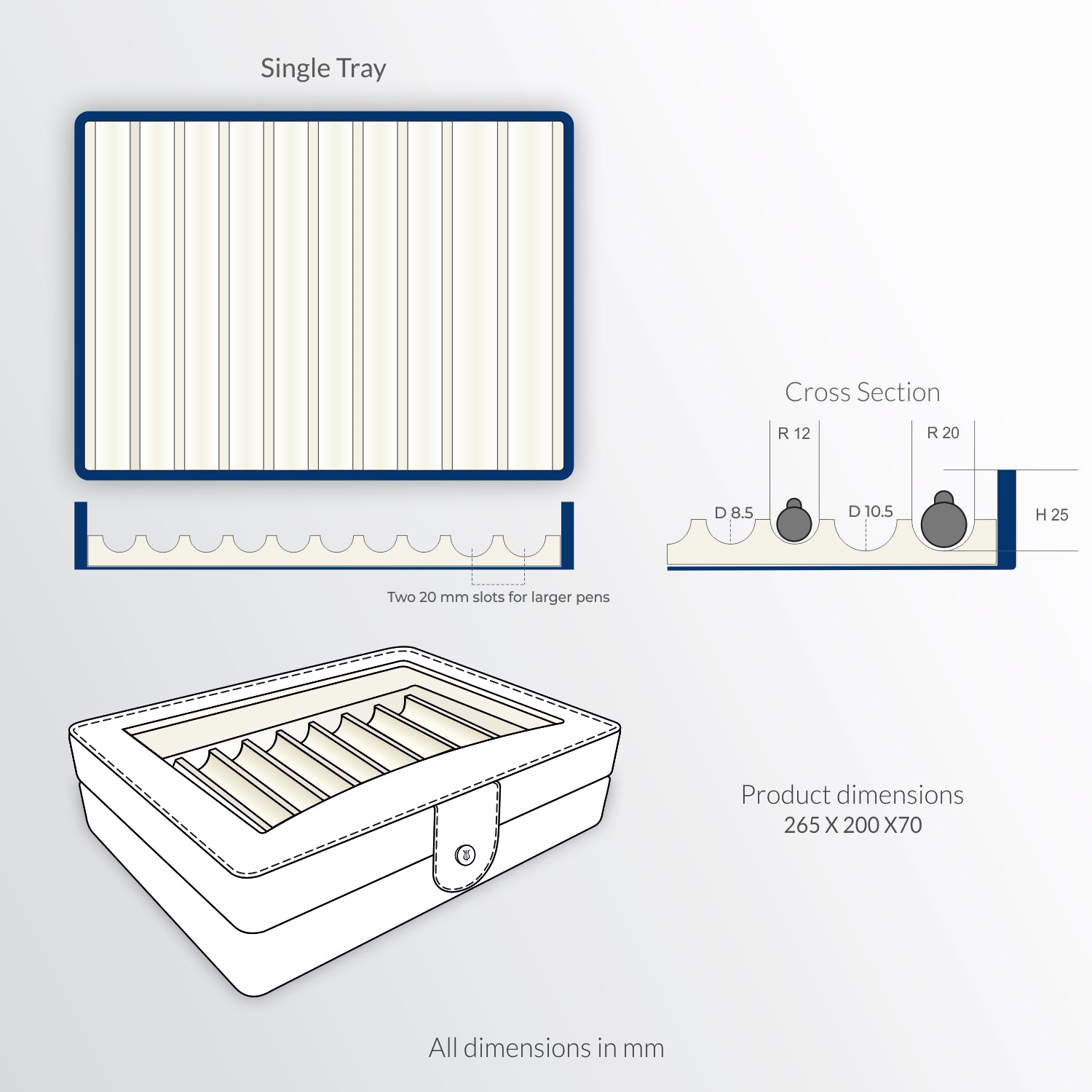 Hemingway Navy Pen Chest