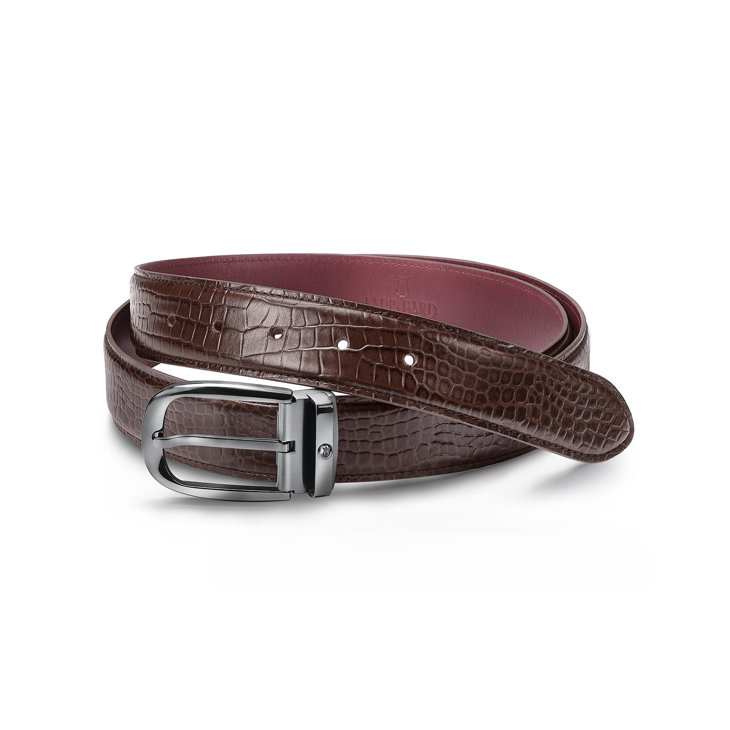 Mandeville Croc-Textured Belt