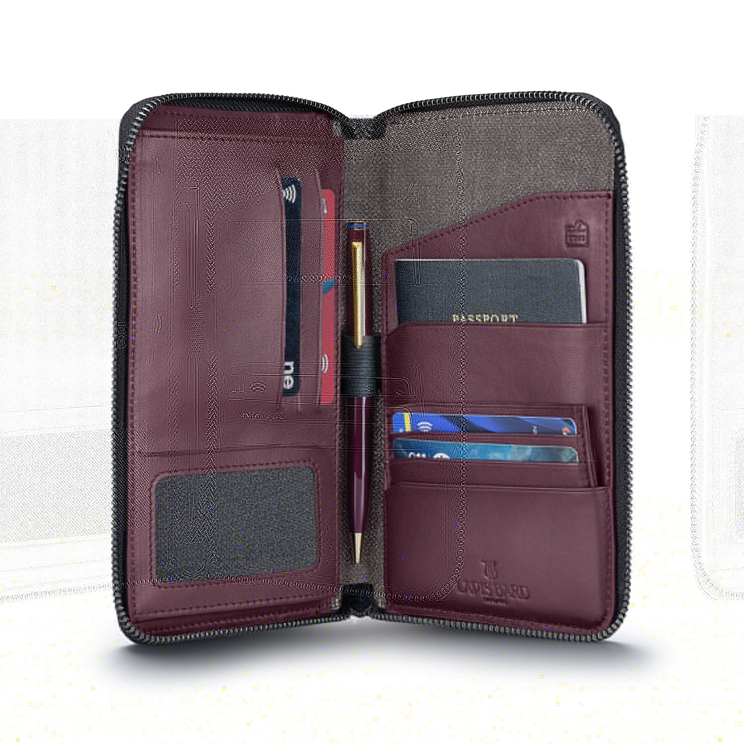 Enigma Passport Wallet - Bordeaux