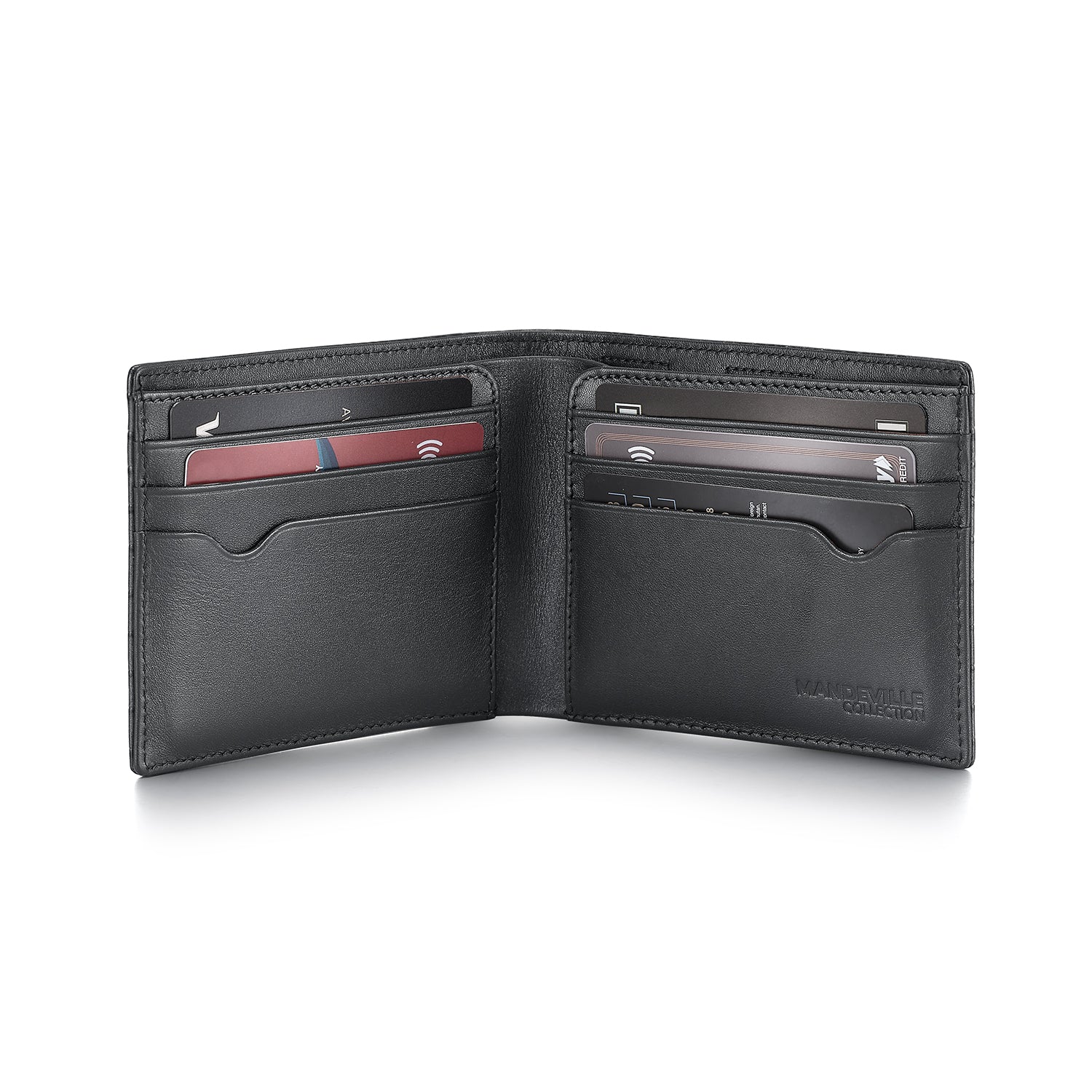 Mandeville Noir Wallet with Extra Credit Card Holder