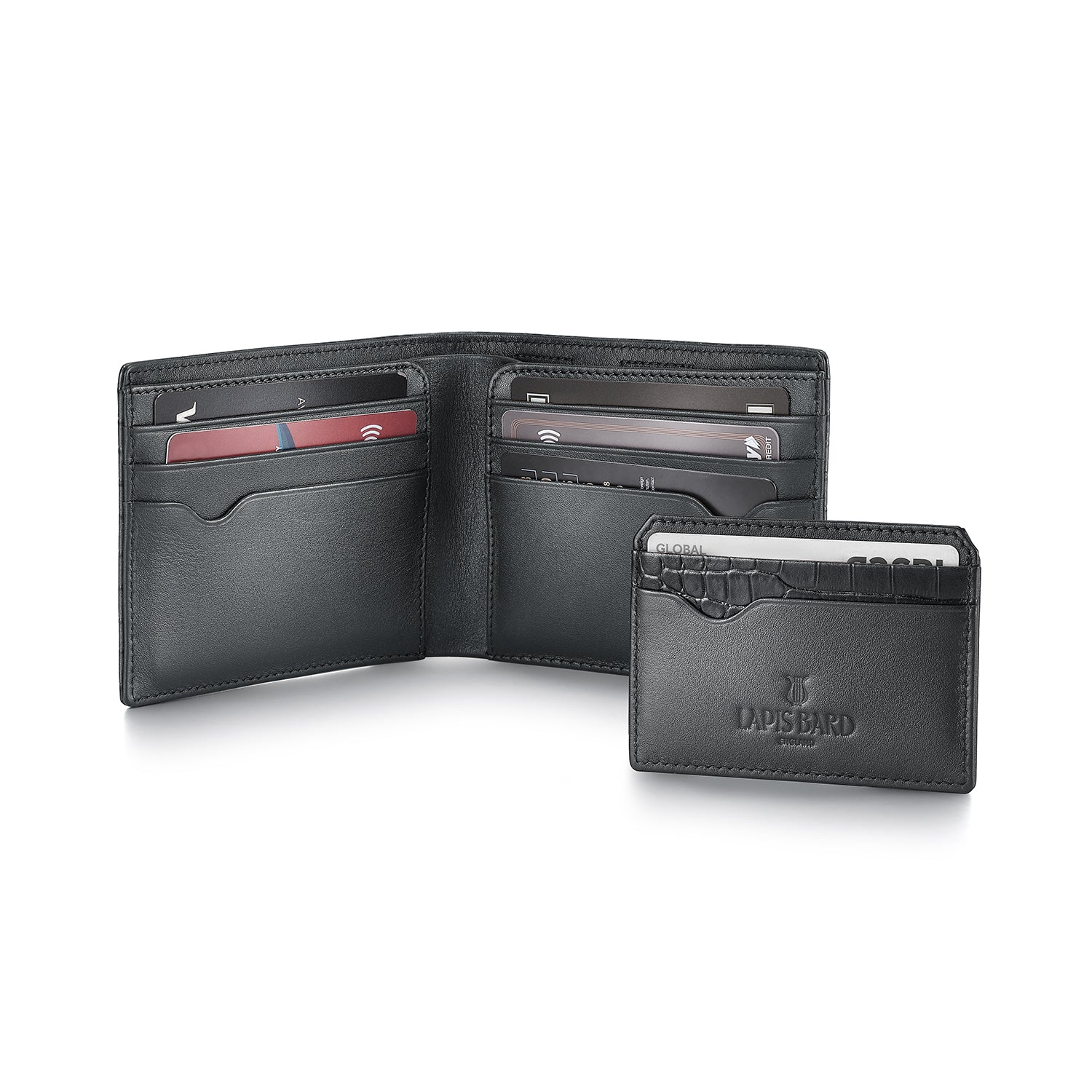 Mandeville Noir Wallet with Extra Credit Card Holder
