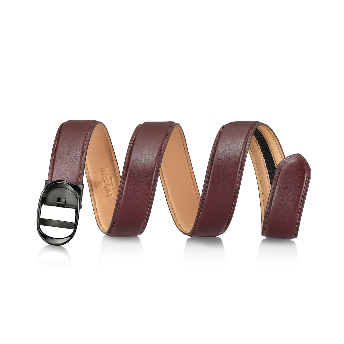 Nova Shiny Gunmetal Autolock Buckle With Cacao Dark Brown Leather Strap