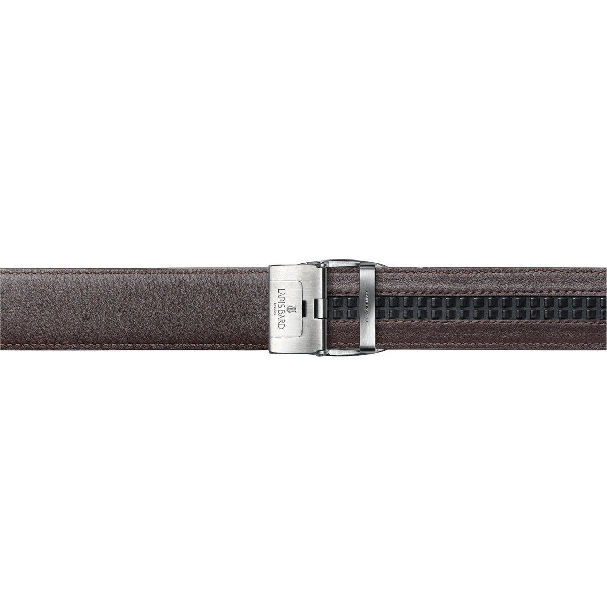 Nova Shiny Chrome Autolock Buckle With Brown Leather Strap