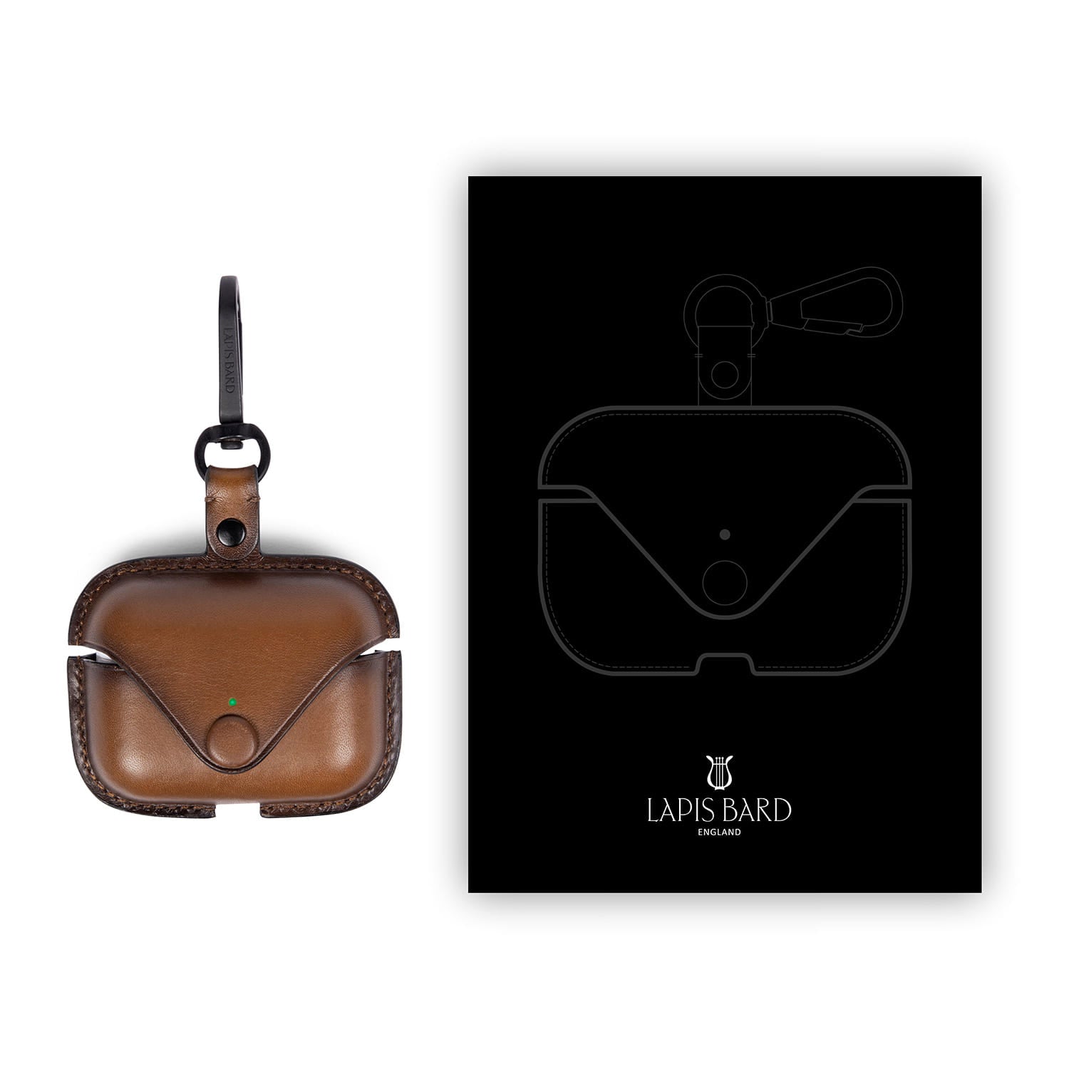 Ducorium Cognac Leather AirPod Pro Case