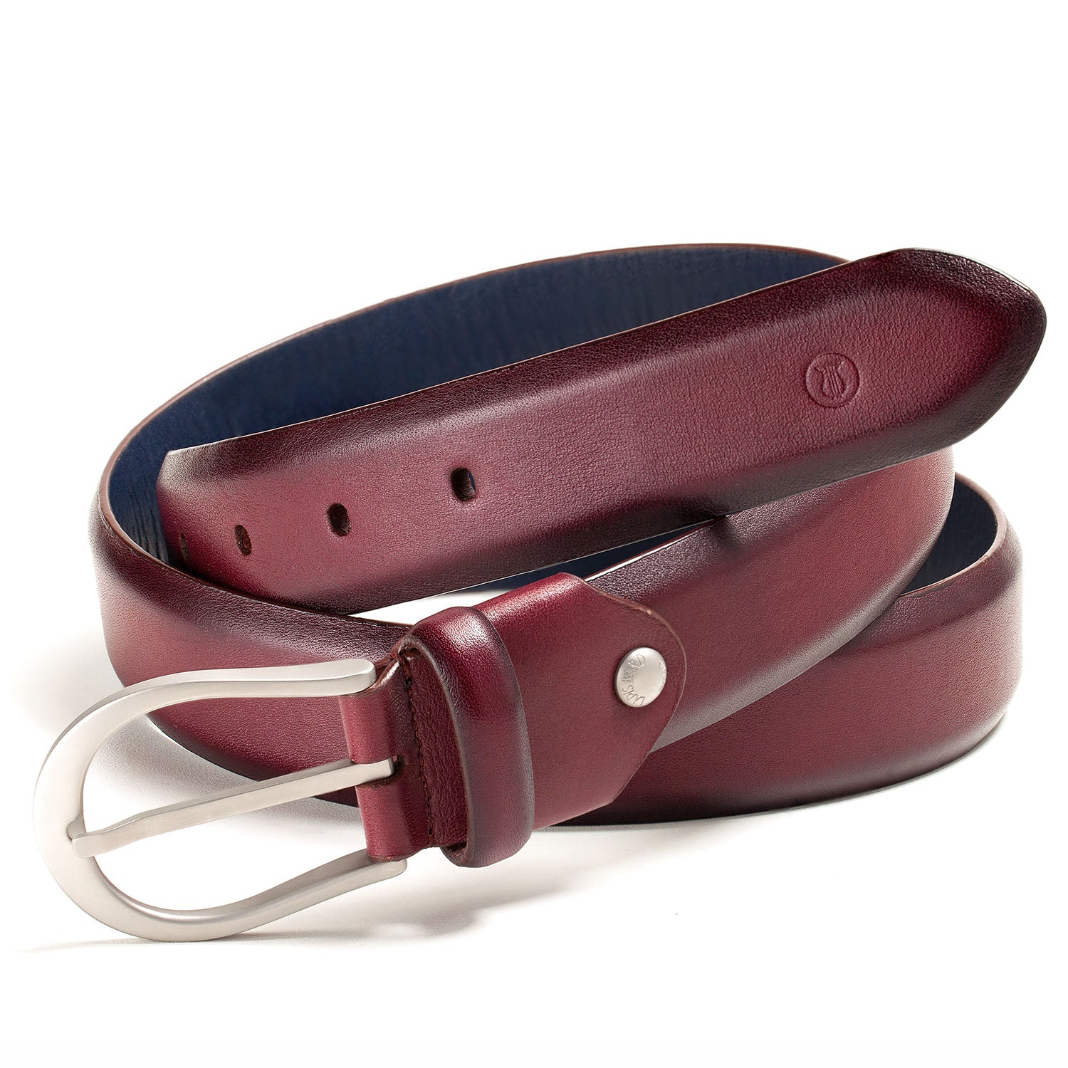 Sullivan Merlot Leather Belt