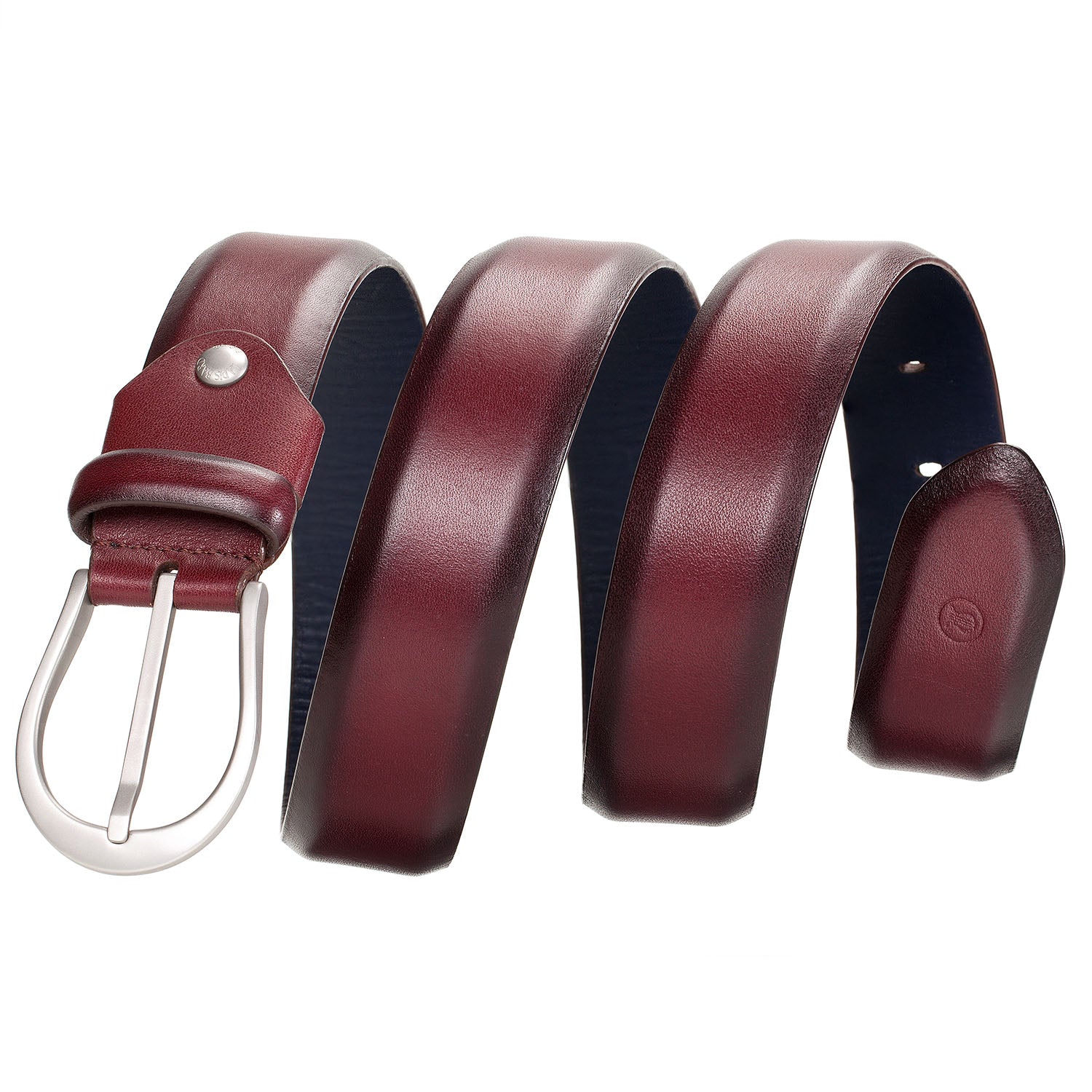 Sullivan Merlot Leather Belt