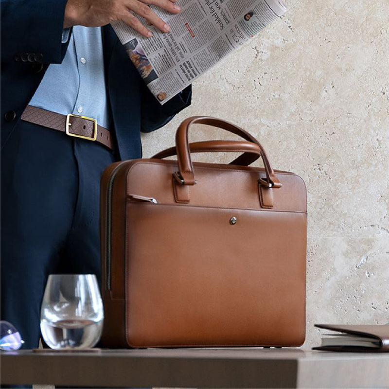 Spencer Cognac Laptop Bag