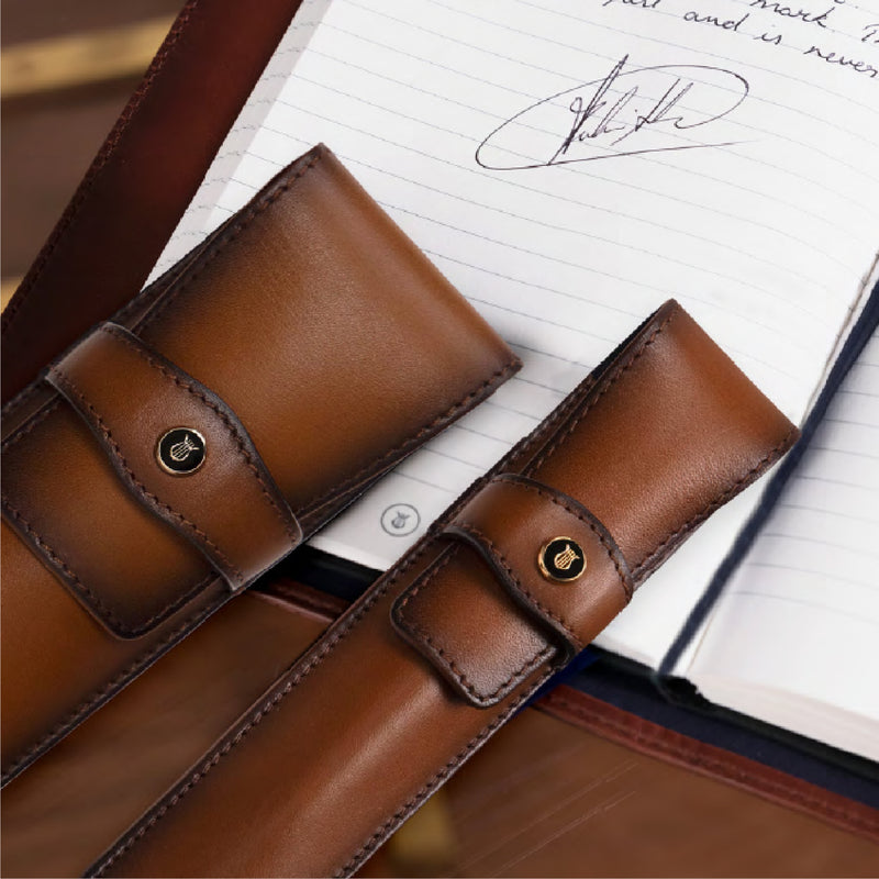 Classic Brown Single Pen Pouch