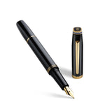 Contemporary Black and Gold Fountain Pen