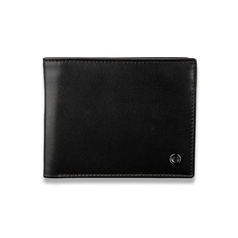 Carbon Black Bi-fold Coin Wallet