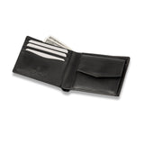 Carbon Black Bi-fold Coin Wallet