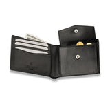 Carbon Black Bi-fold Coin Wallet