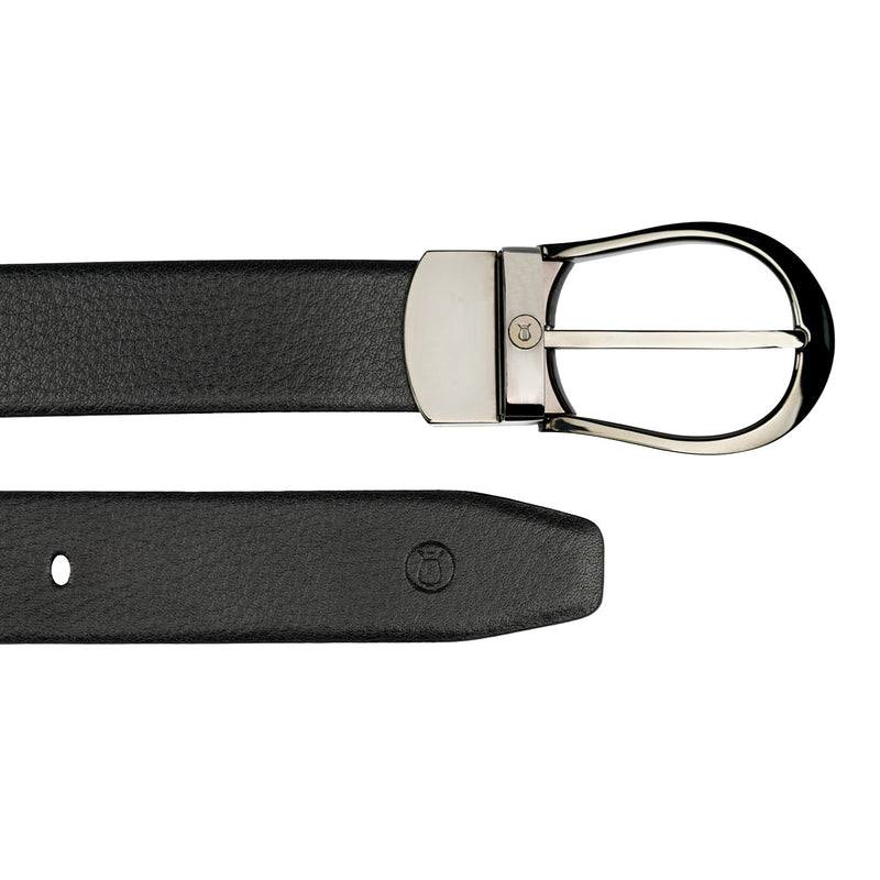 Sullivan Black and Cognac Reversible Pebbled Leather Belt