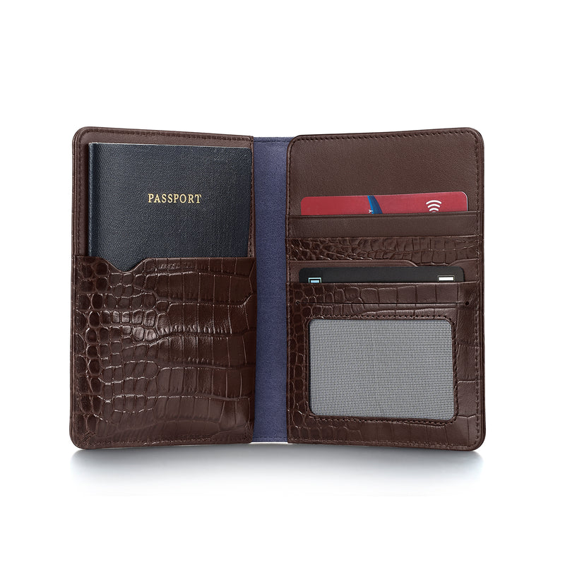 Mandeville Passport Wallet - Dark Brown