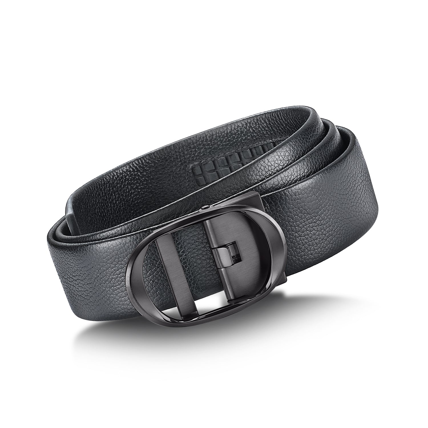 Nova Black Pebbled Leather Belt