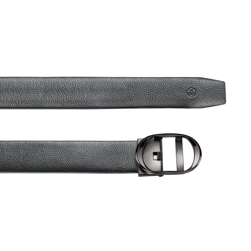 Nova Black Pebbled Leather Belt