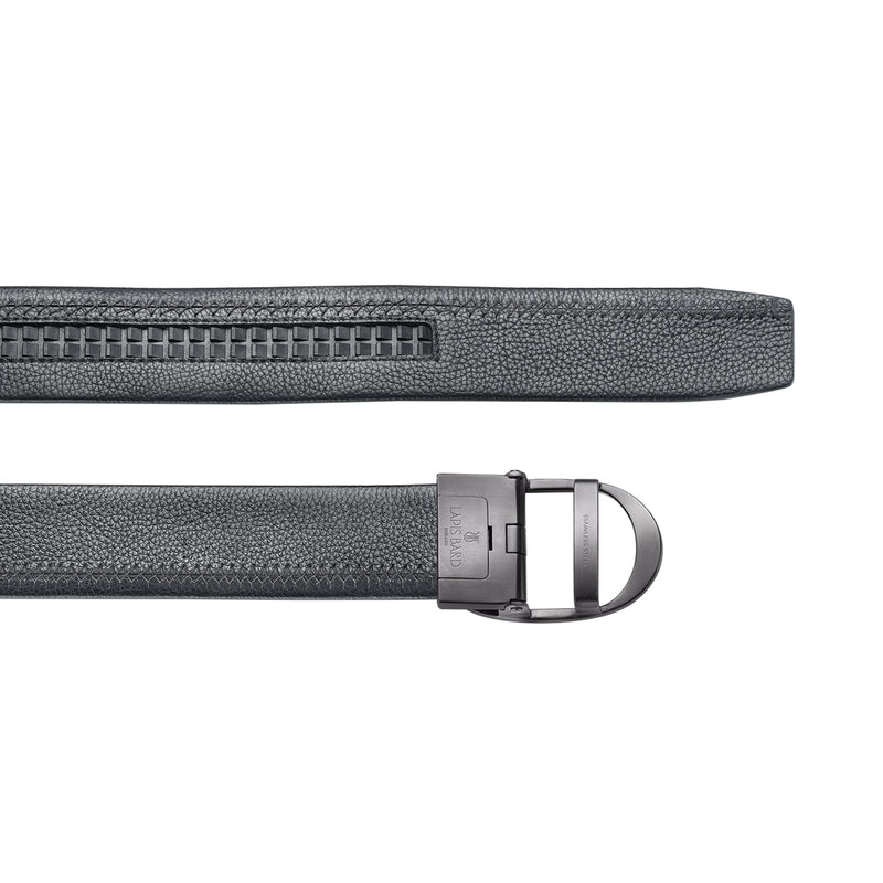 Nova Black Pebbled Leather Belt