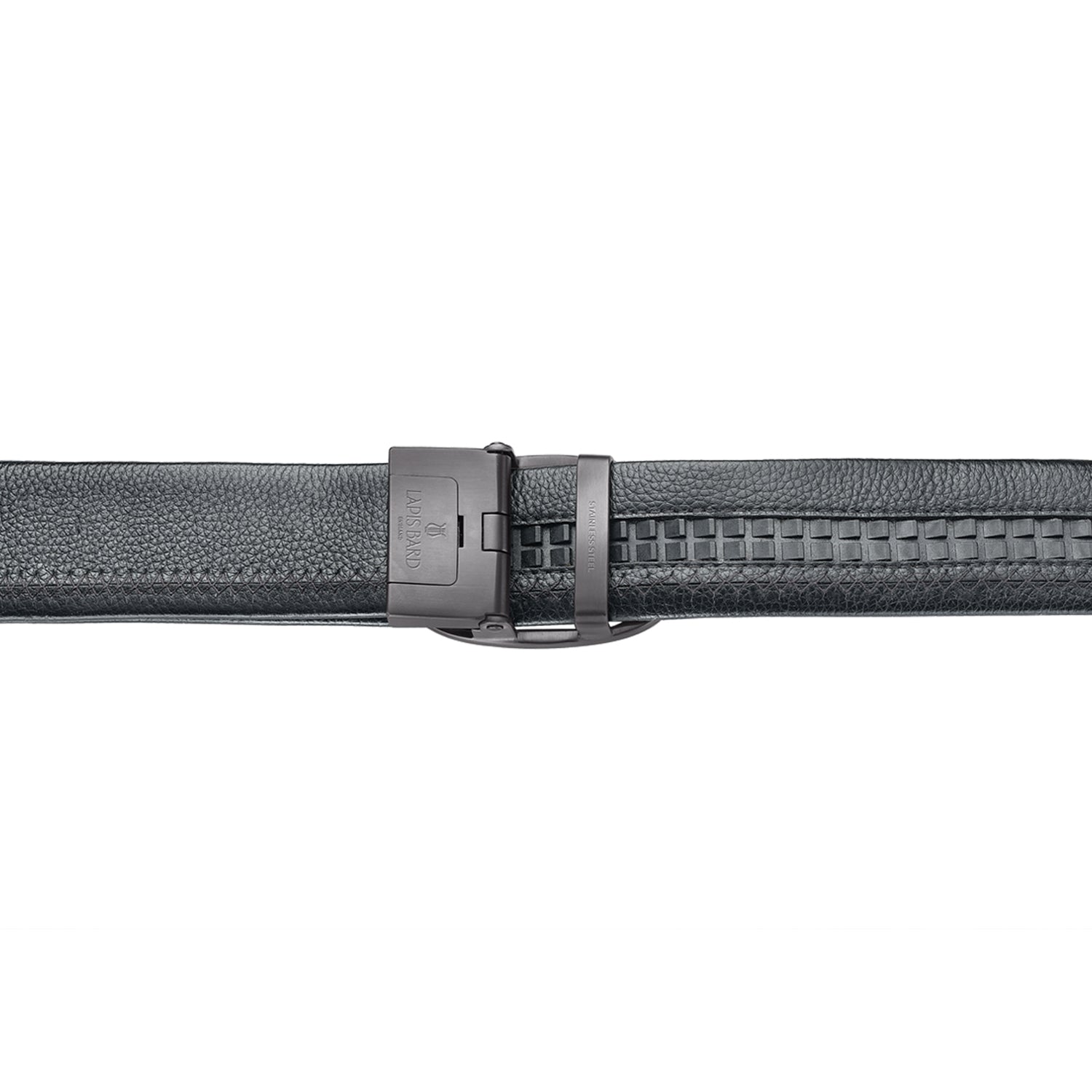 Nova Black Pebbled Leather Belt