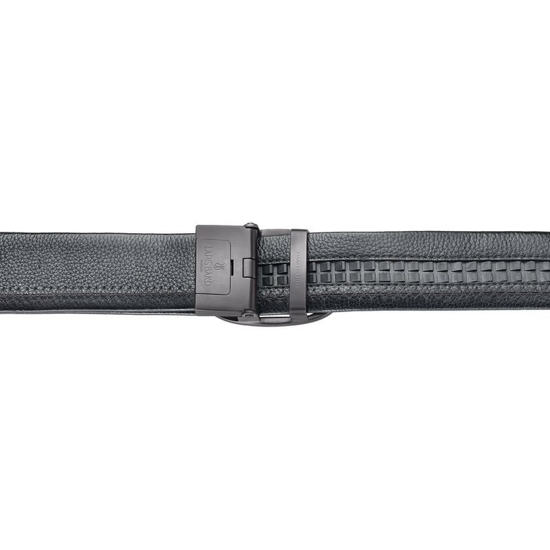 Nova Black Pebbled Leather Belt