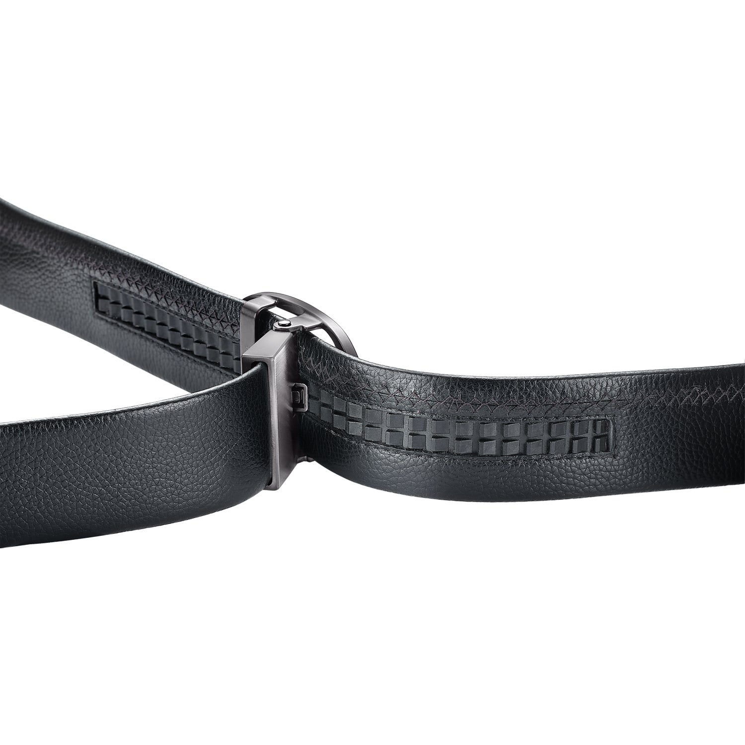 Nova Black Pebbled Leather Belt