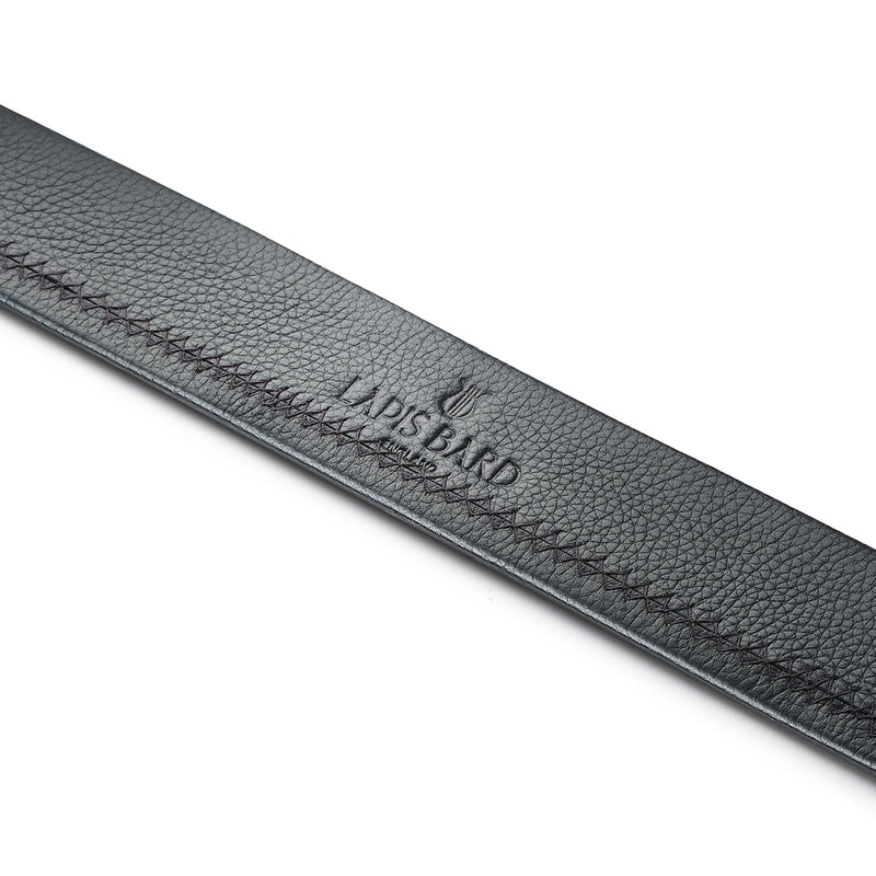 Nova Black Pebbled Leather Belt