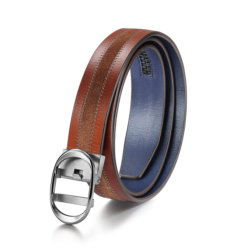 Nova Brown Auto-lock Leather Belt