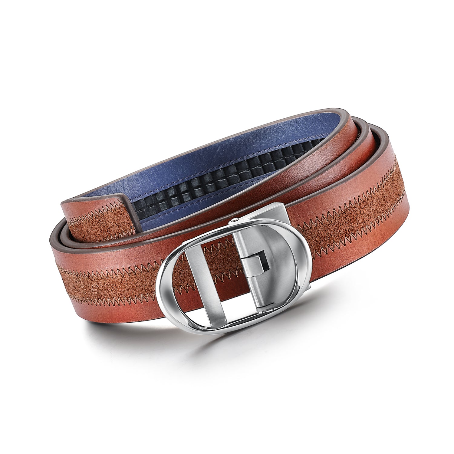 Nova Brown Auto-lock Leather Belt