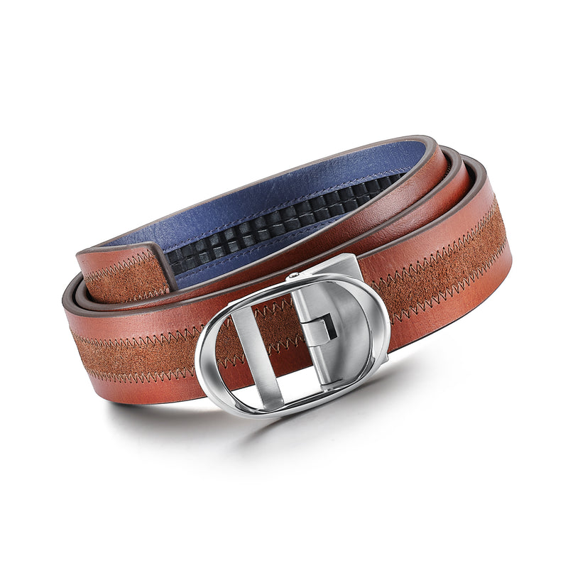 Nova Brown Auto-lock Leather Belt