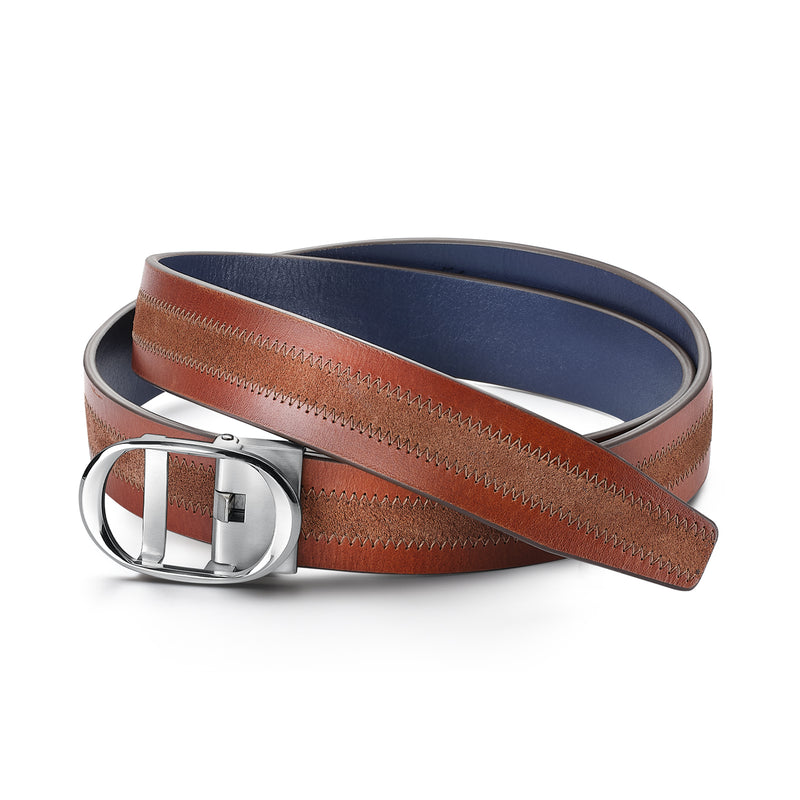 Nova Brown Auto-lock Leather Belt