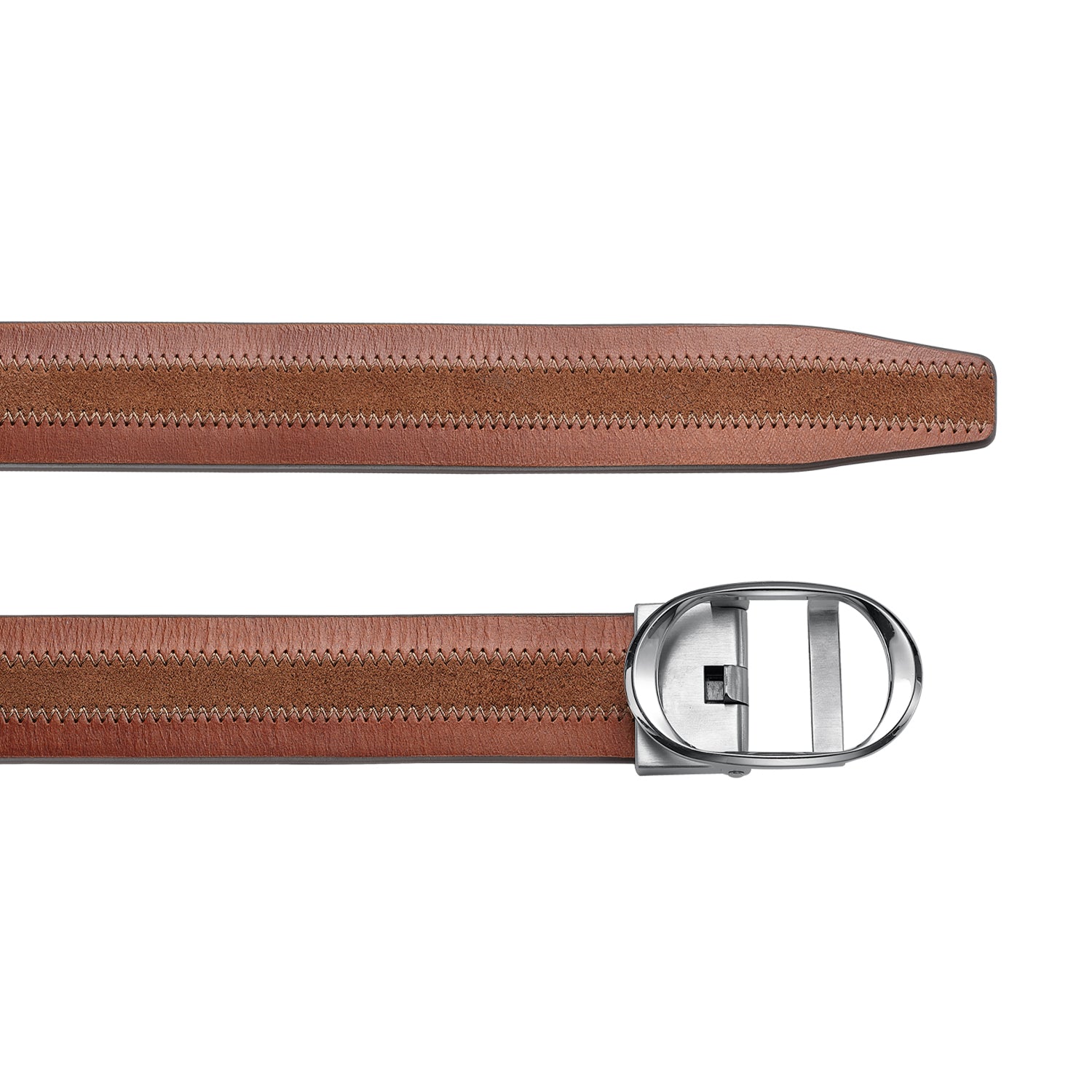 Nova Brown Auto-lock Leather Belt