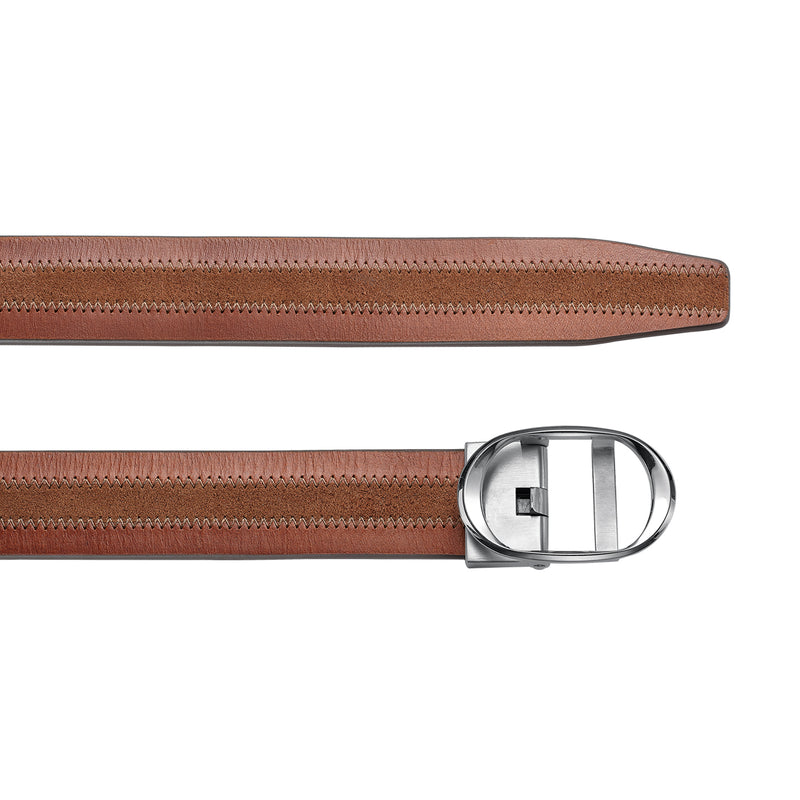Nova Brown Auto-lock Leather Belt