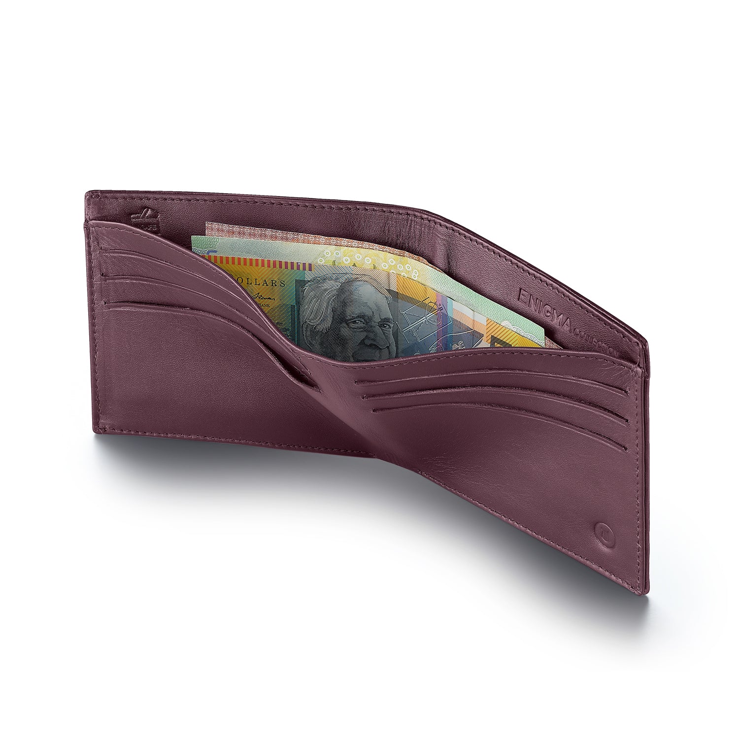 Enigma Bi-Fold Wallet - Bordeaux