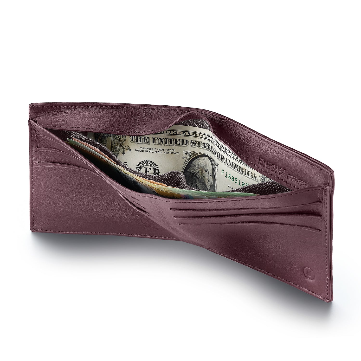 Enigma Bi-Fold Wallet - Bordeaux