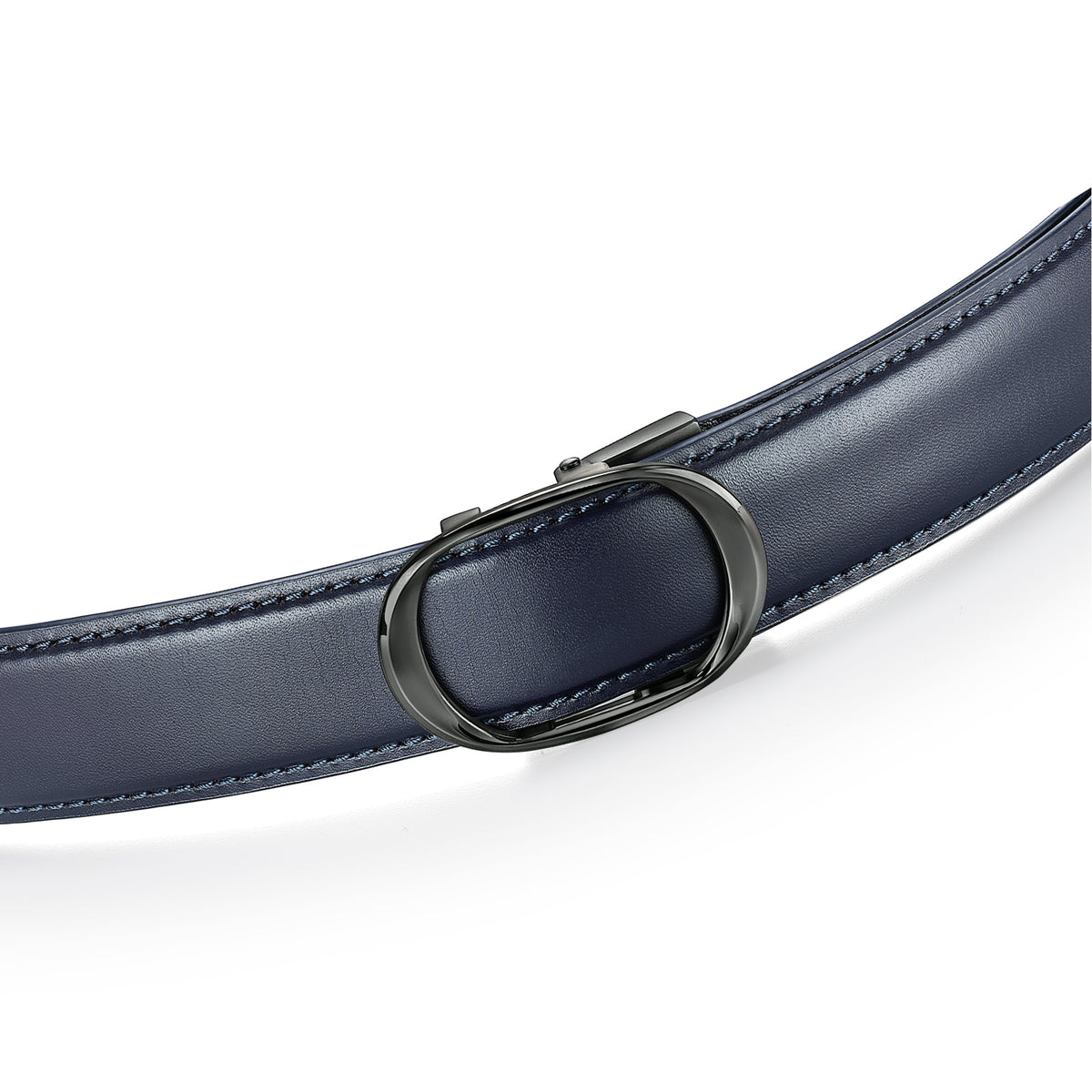 Nova Shiny Gunmetal Autolock Buckle With Midnight Navy Leather Strap