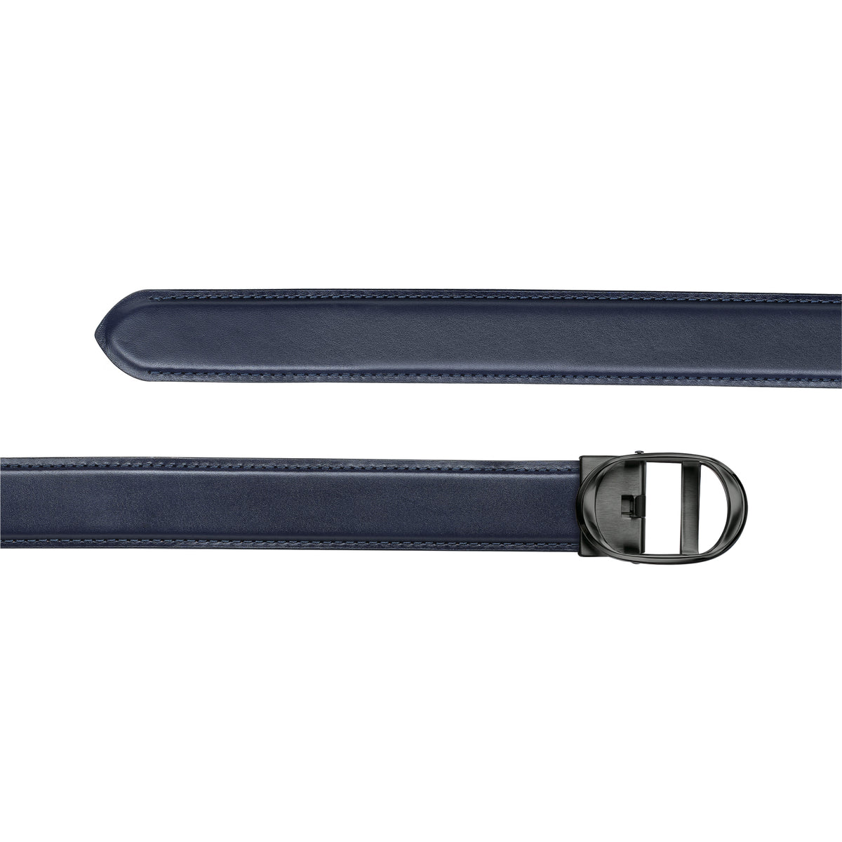 Nova Shiny Gunmetal Autolock Buckle With Midnight Navy Leather Strap