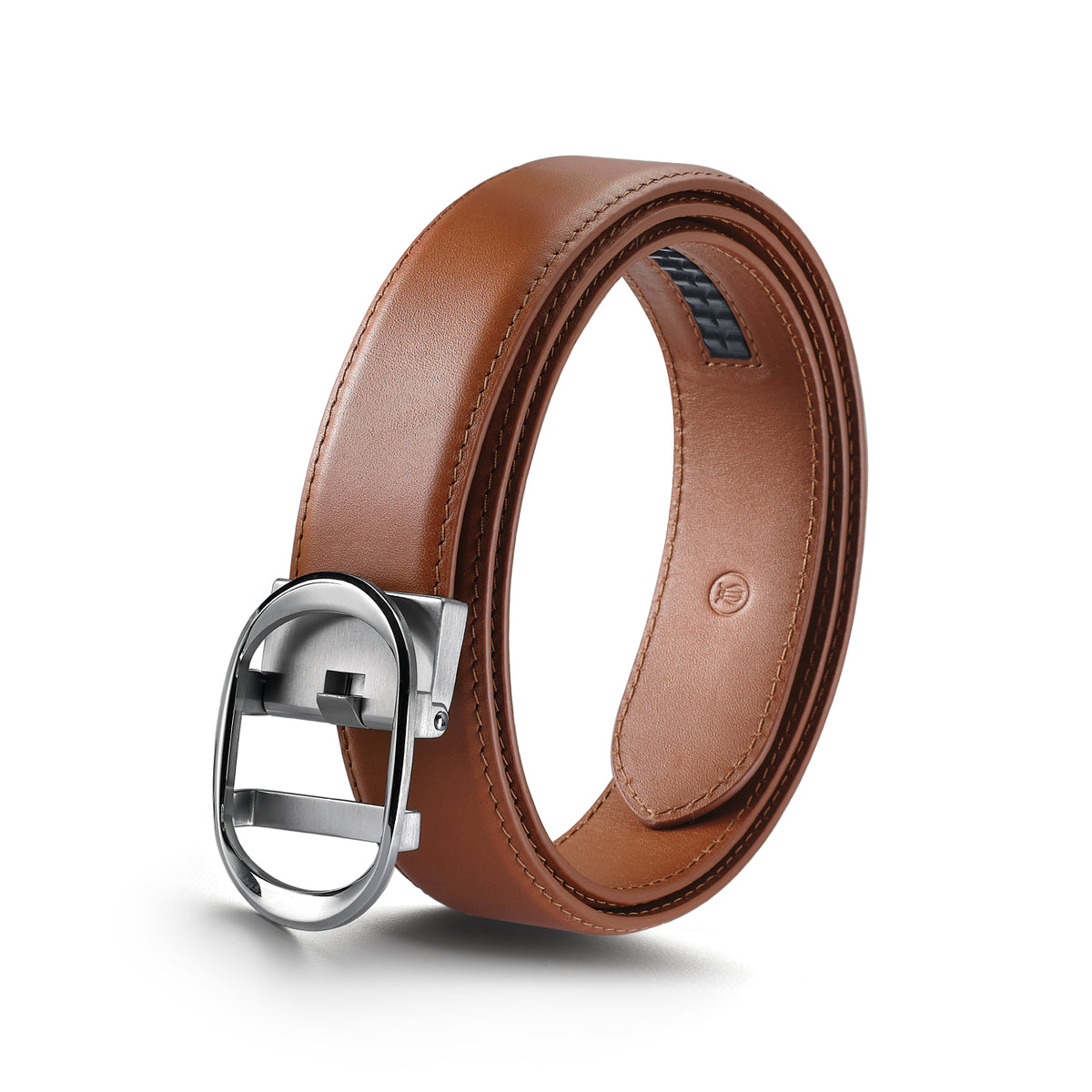 Nova Shiny Chrome Autolock Buckle With Tan Leather Strap