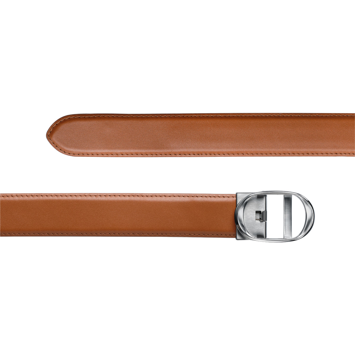 Nova Shiny Chrome Autolock Buckle With Tan Leather Strap