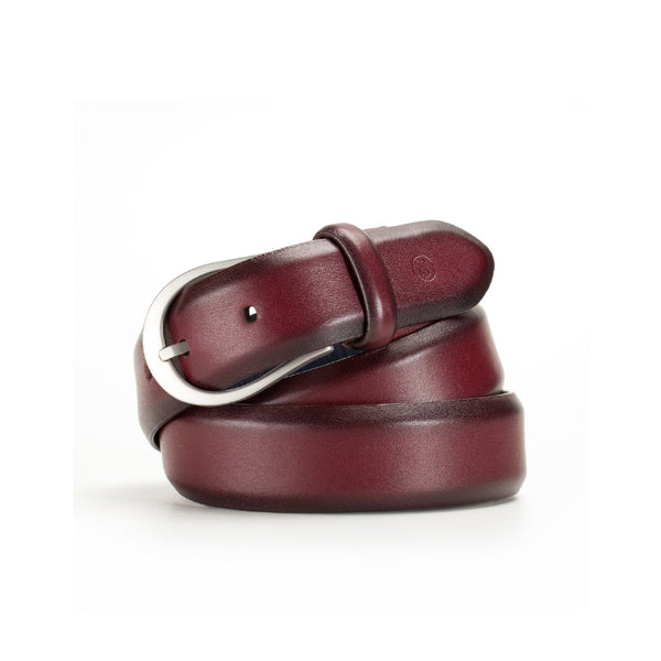 Sullivan Merlot Leather Belt
