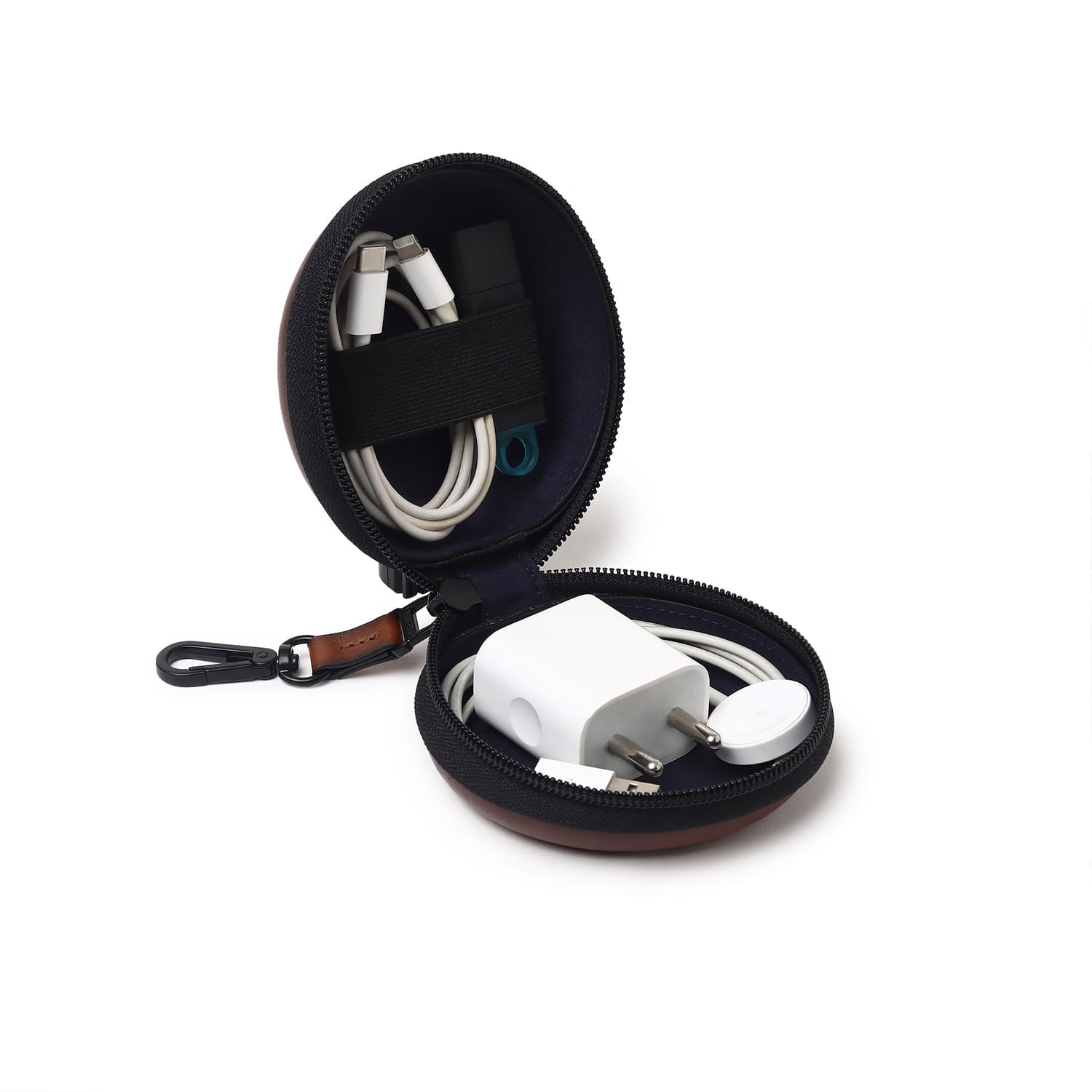 Ducorium Cognac Leather Cable Organiser