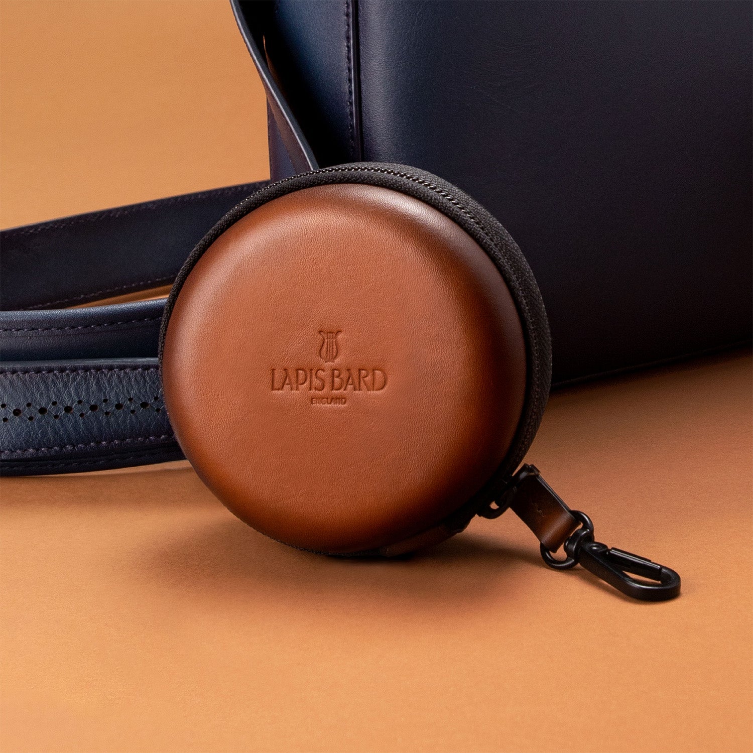 Ducorium Cognac Leather Cable Organiser