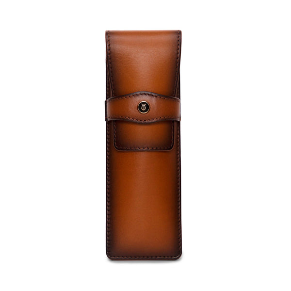 Classic Brown Two Pen Pouch