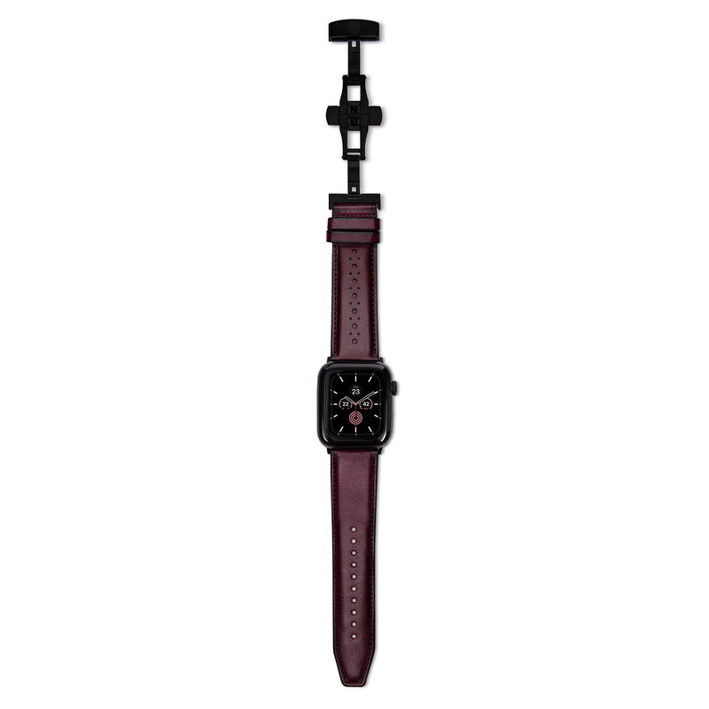 Bordeaux Deployment Clasp Watch Strap