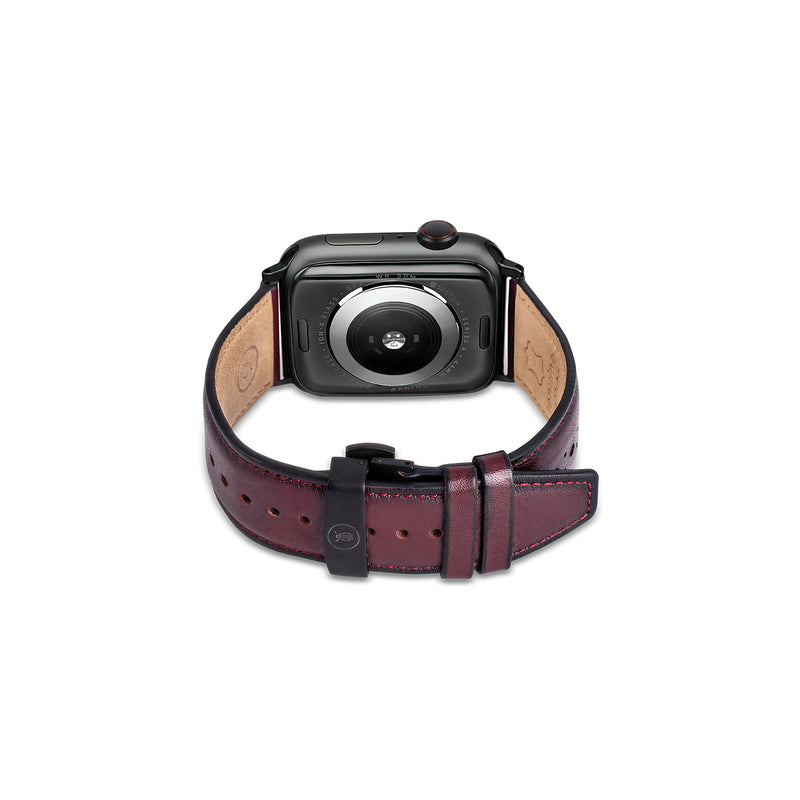 Bordeaux Deployment Clasp Watch Strap