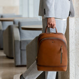 Hampton Cognac L-Zip Backpack