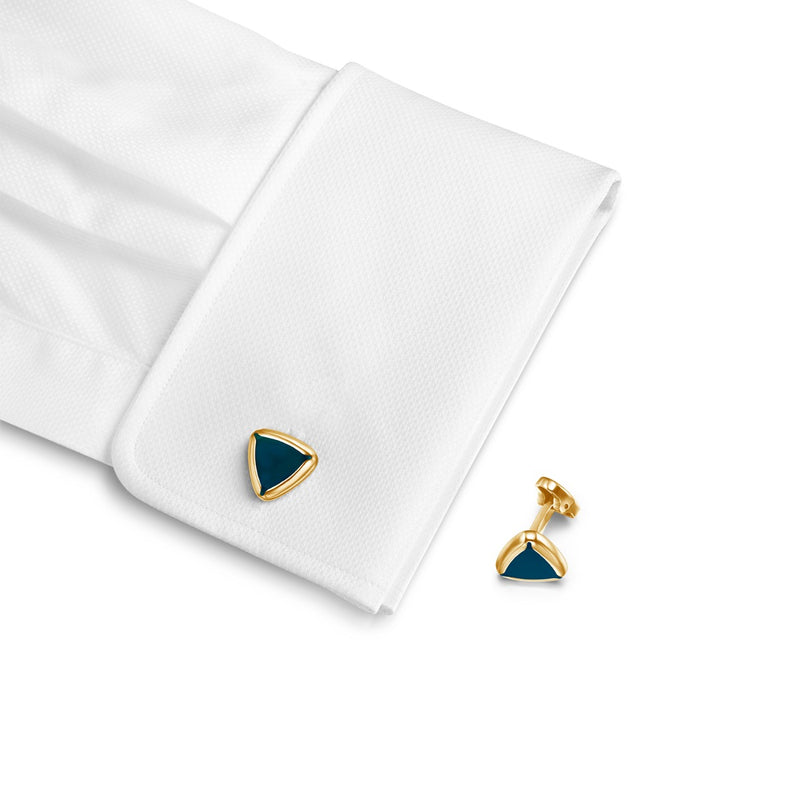 Shard Blue Enamel Cufflinks