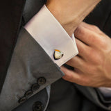 Basildon Palladium Pearl Cufflinks